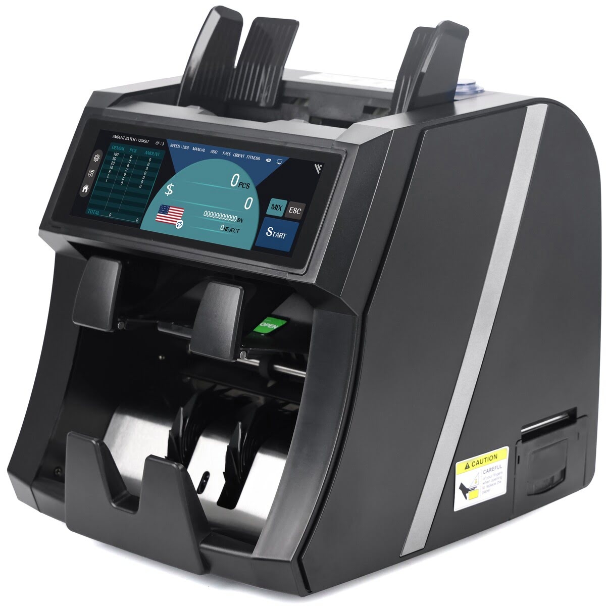 Sigma TSP Profesyonel Banknot Sayma Makinesi - İki Katlı, Seri Numara Okuma, Dokunmatik Ekran