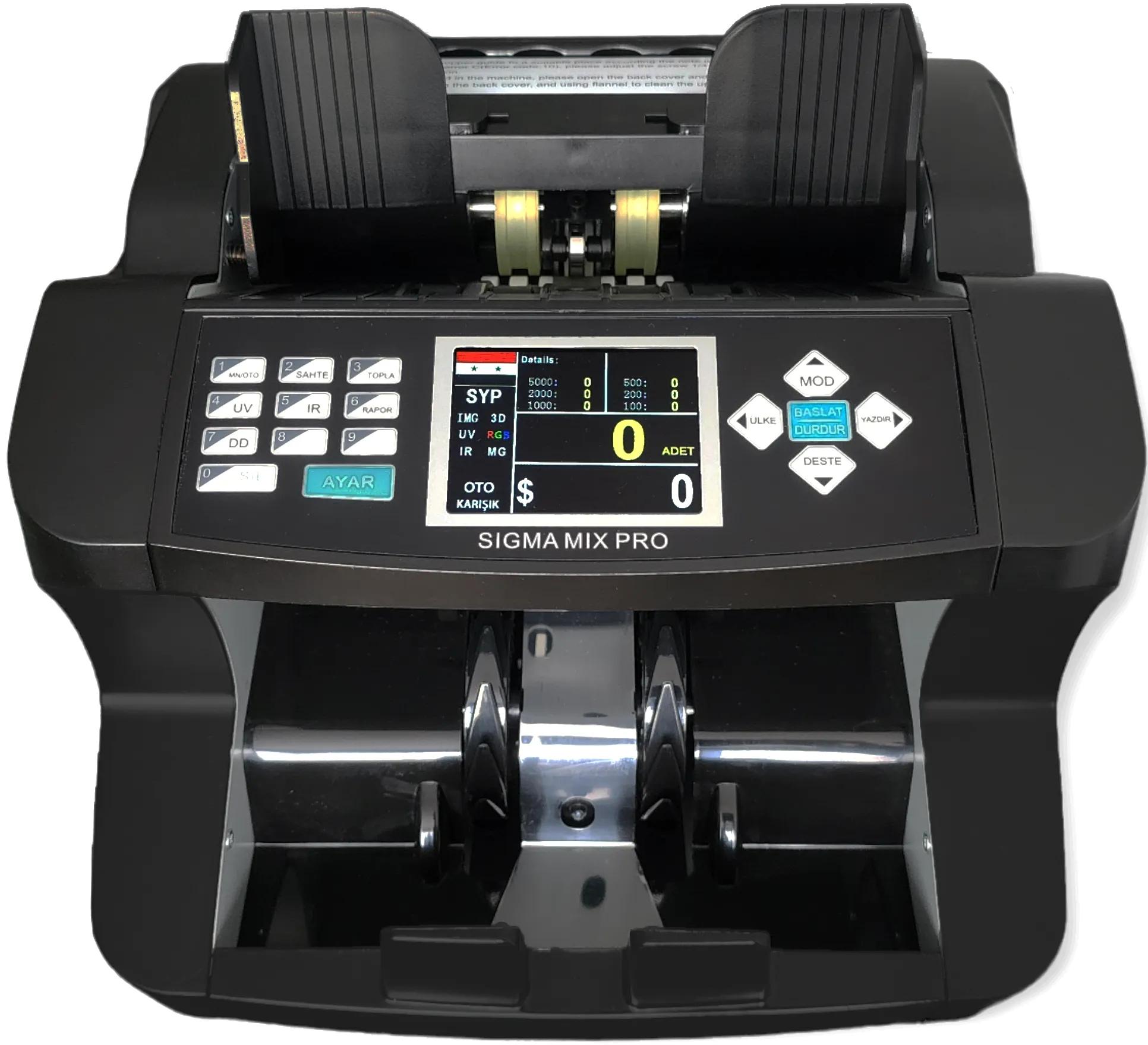 Sigma Mix Pro 5 Ülkeli Sahte Kontrollü Para Sayma Makinesi