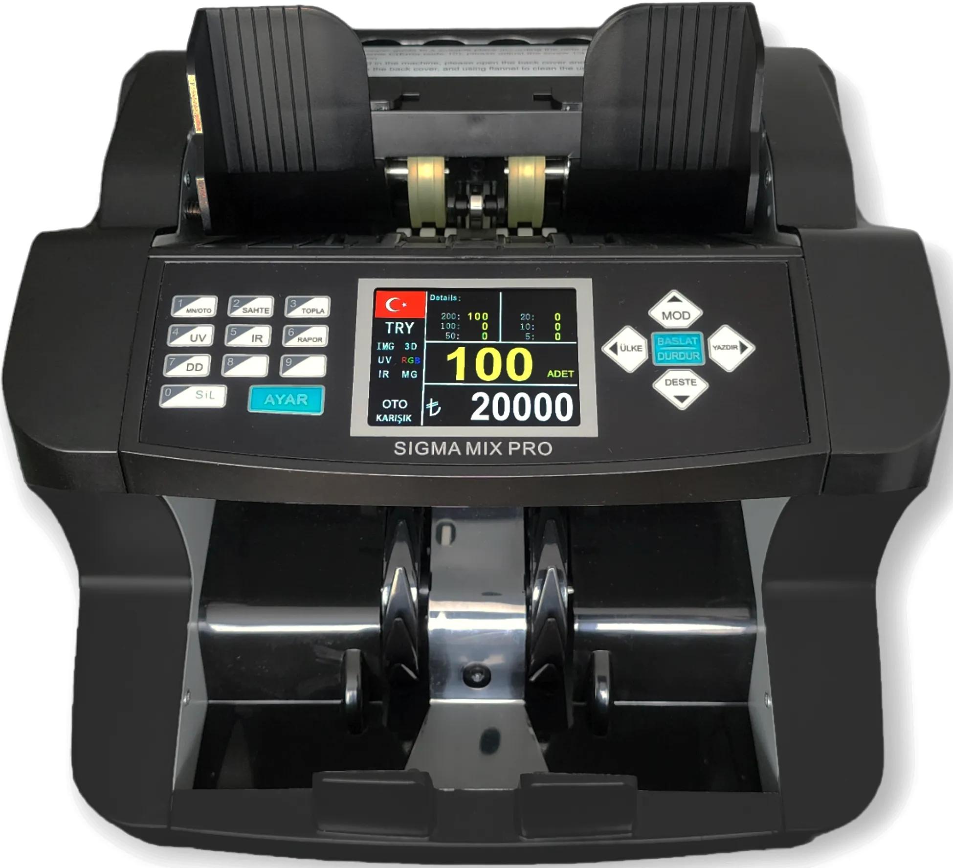 Sigma Mix Pro 5 Ülkeli Sahte Kontrollü Para Sayma Makinesi